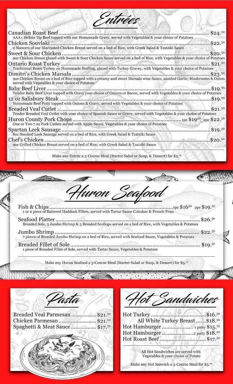 Huron Family Restaurant - Exeter, ON menu_pic