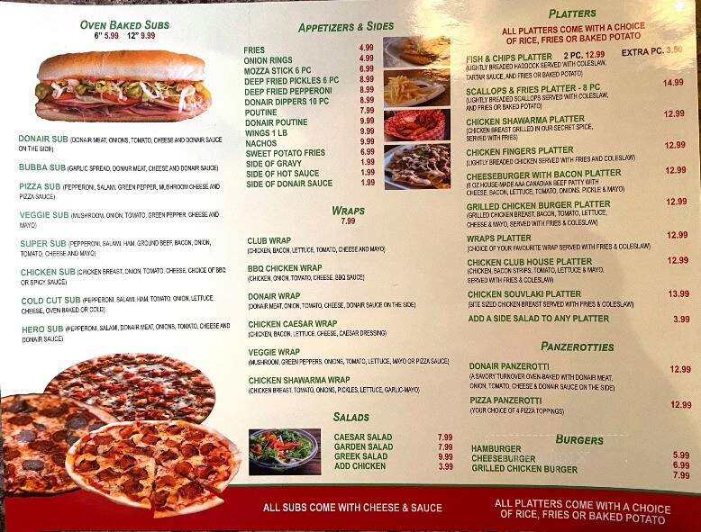 A1 Pizza - Port Hawkesbury, NS menu_pic