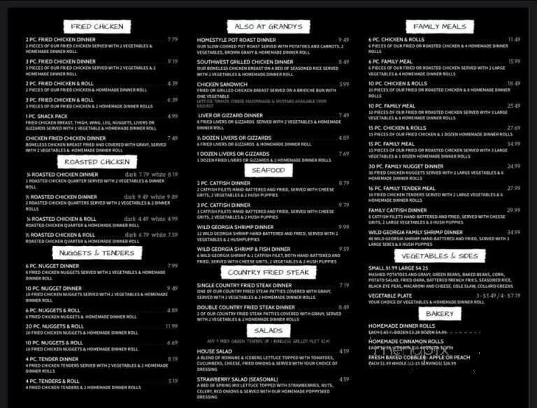 Grandy's - Brunswick, GA menu_pic