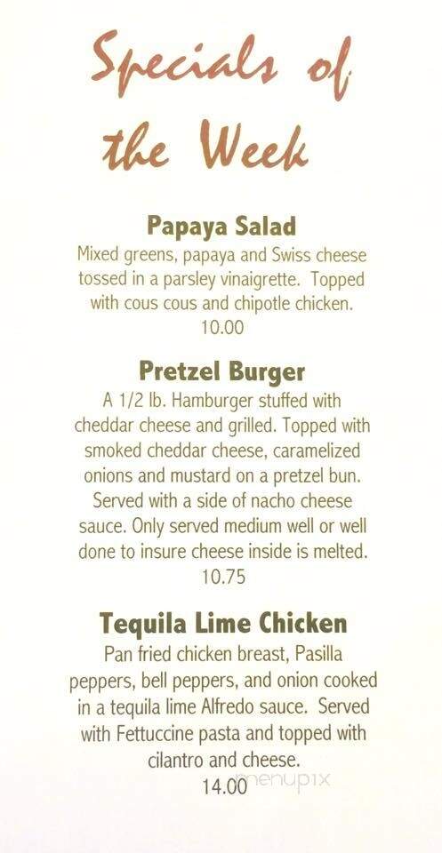 Peppery Bar & Brill - Sonora, CA menu_pic