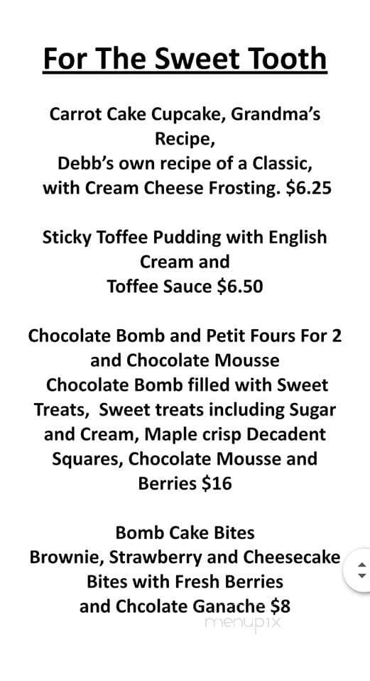Debb's Cuisine On Queen - Dunnville, ON menu_pic
