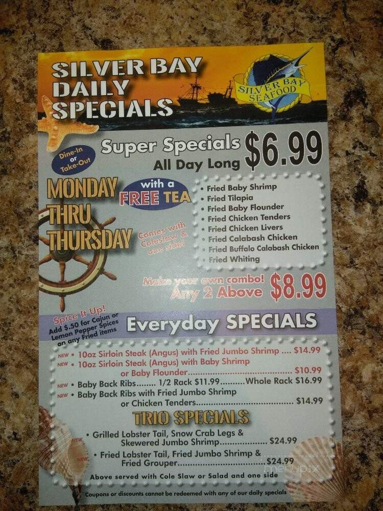 Silver Bay Seafood - Stockbridge, GA menu_pic