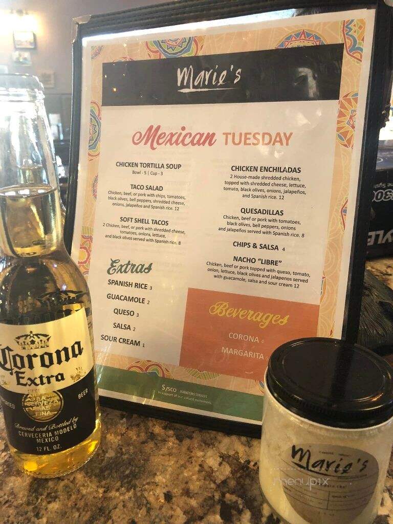 Marie's - Bottineau, ND menu_pic