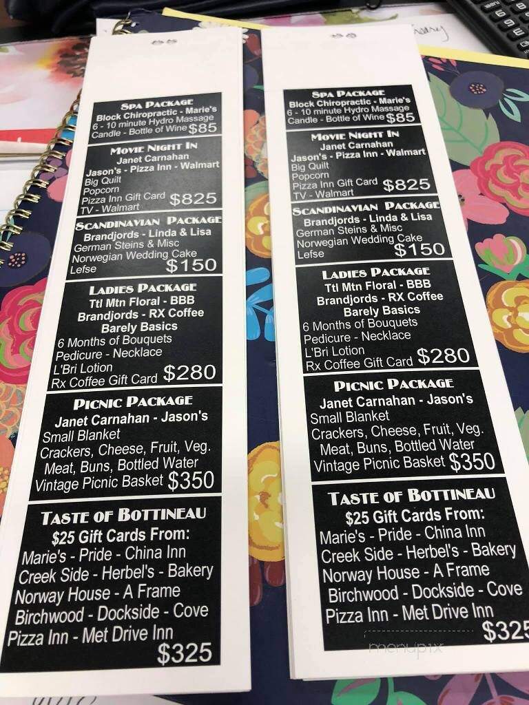Marie's - Bottineau, ND menu_pic