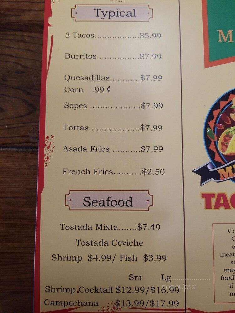 Maximo's Taqueria - Porterville, CA menu_pic