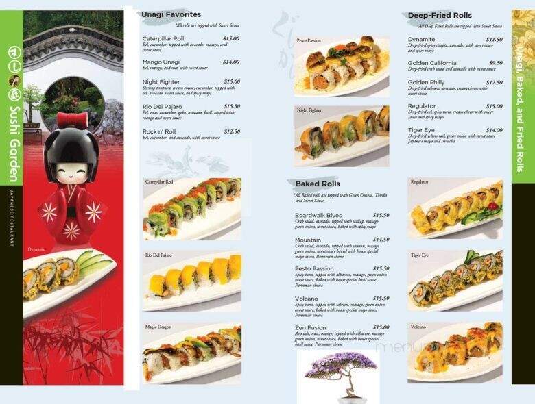 Sushi Garden - Aptos, CA menu_pic