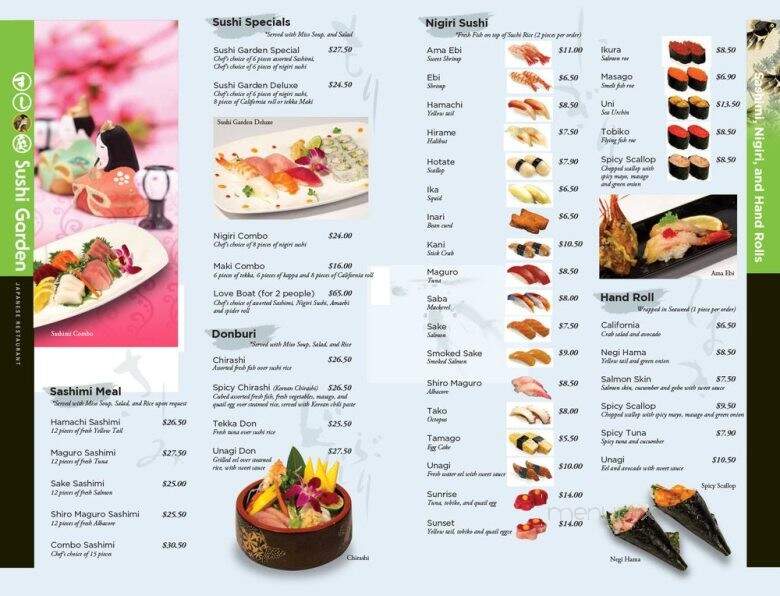Sushi Garden - Aptos, CA menu_pic