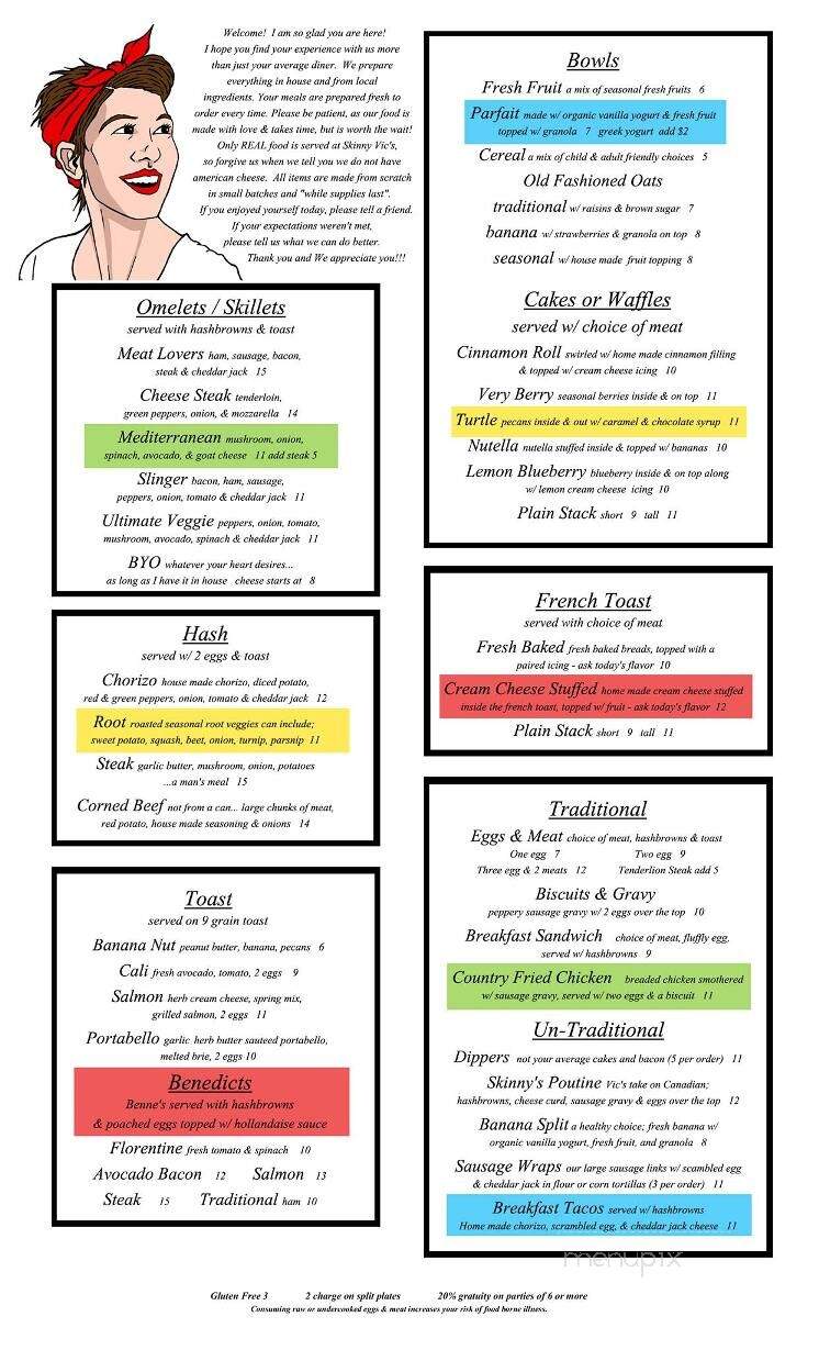Skinny Vics - West Bend, WI menu_pic