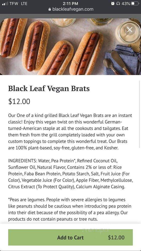 Black Leaf Vegan Cafe - Indianapolis, IN menu_pic