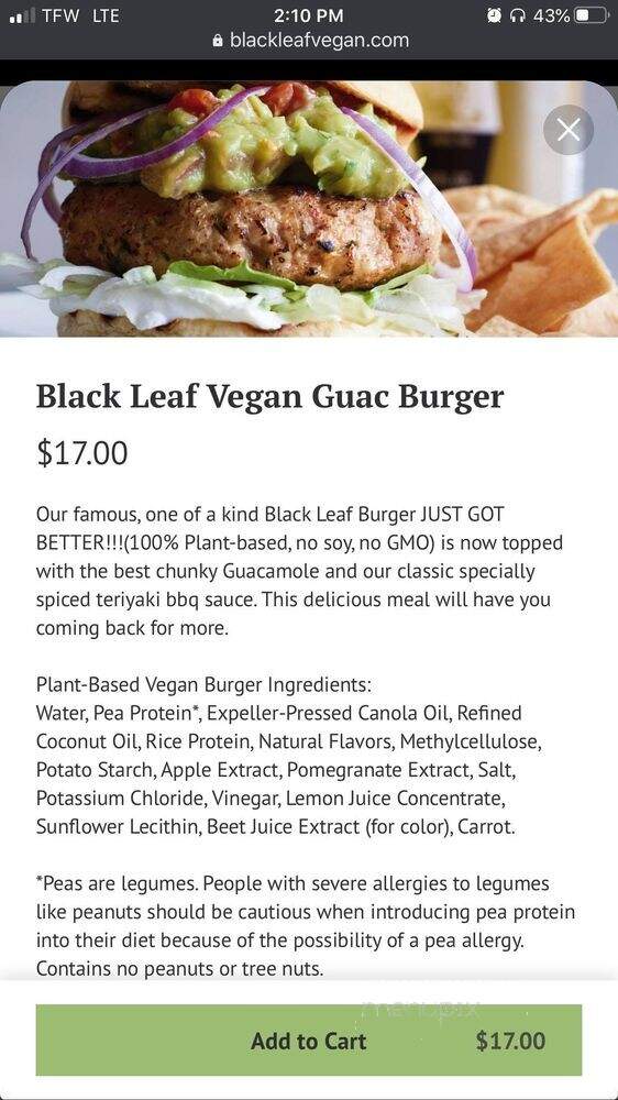Black Leaf Vegan Cafe - Indianapolis, IN