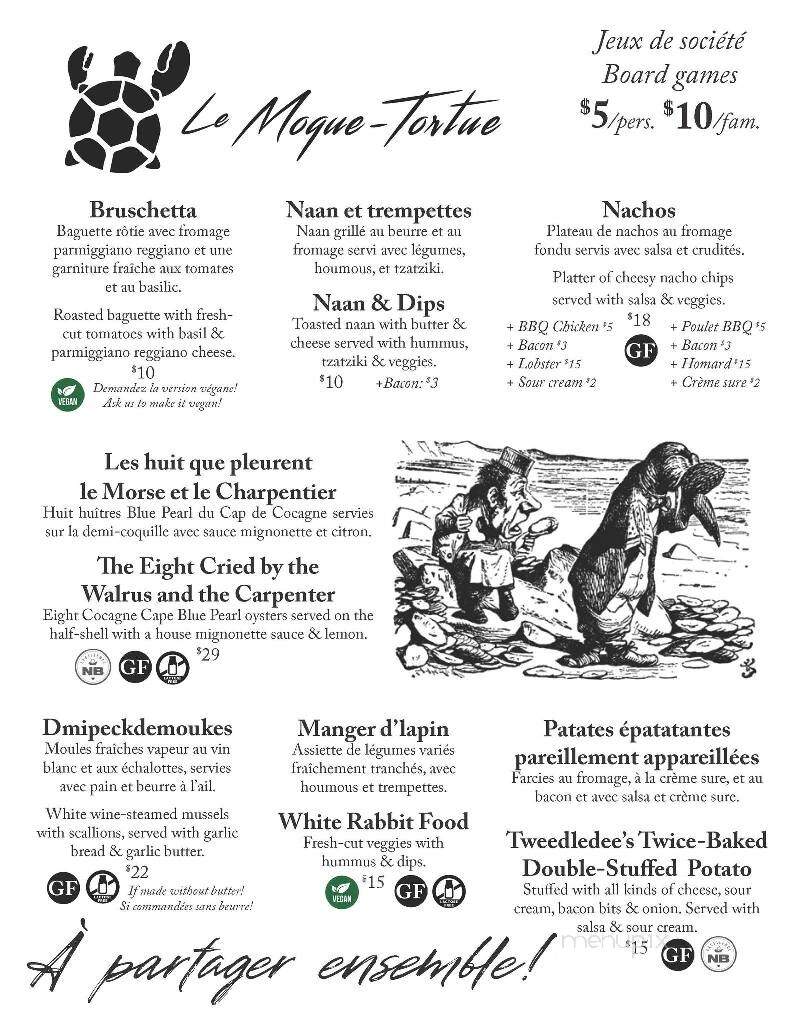 Bistro Le Moque-Tortue - Shediac, NB menu_pic