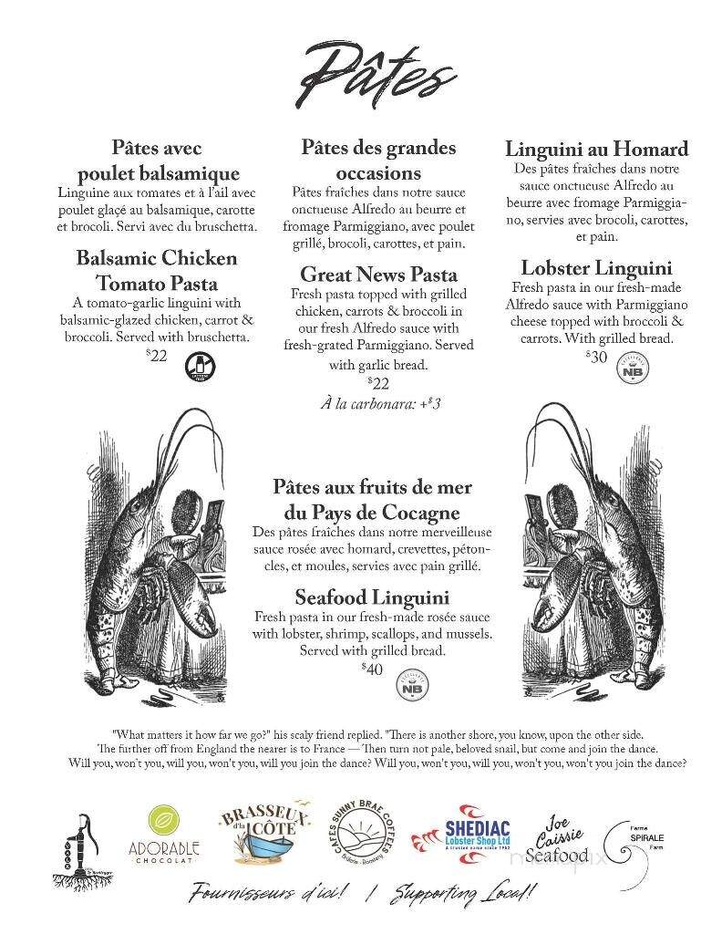 Bistro Le Moque-Tortue - Shediac, NB menu_pic