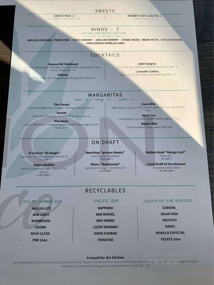 Union Taco - Norfolk, VA menu_pic