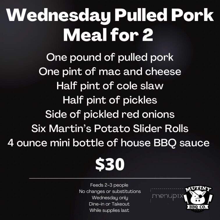 Mutiny BBQ Company - Asbury Park, NJ menu_pic