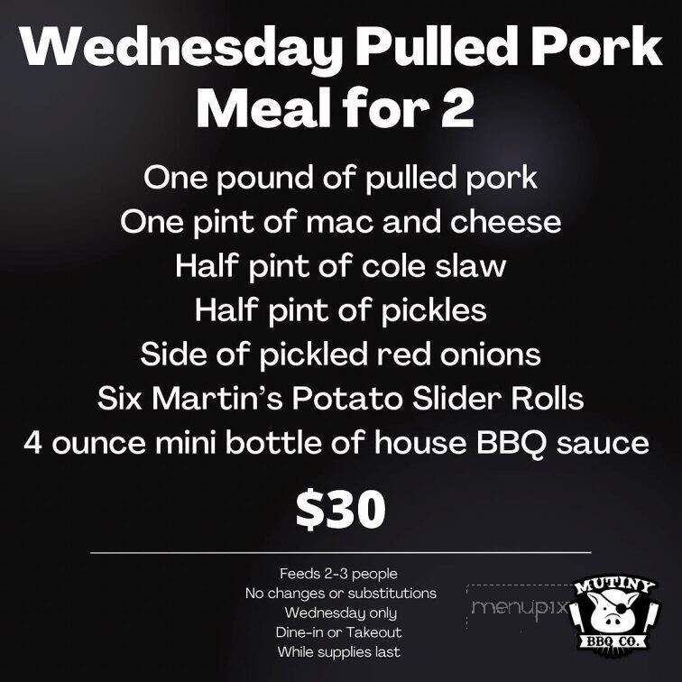 Mutiny BBQ Company - Asbury Park, NJ menu_pic