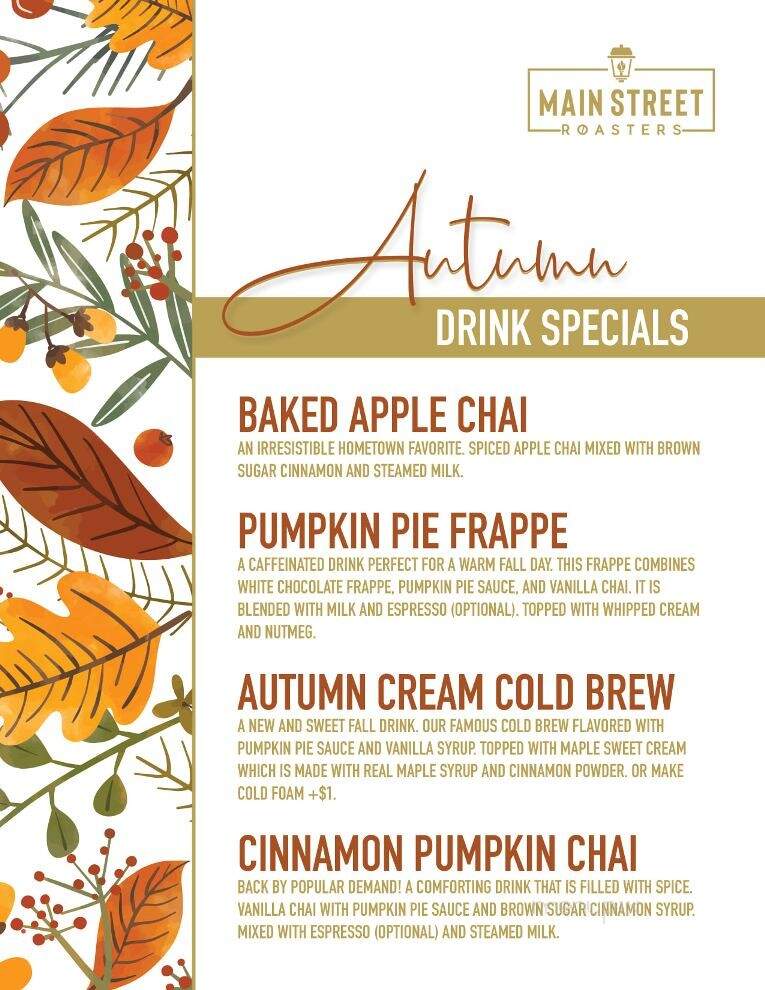 Main St Coffee House - Nappanee, IN menu_pic