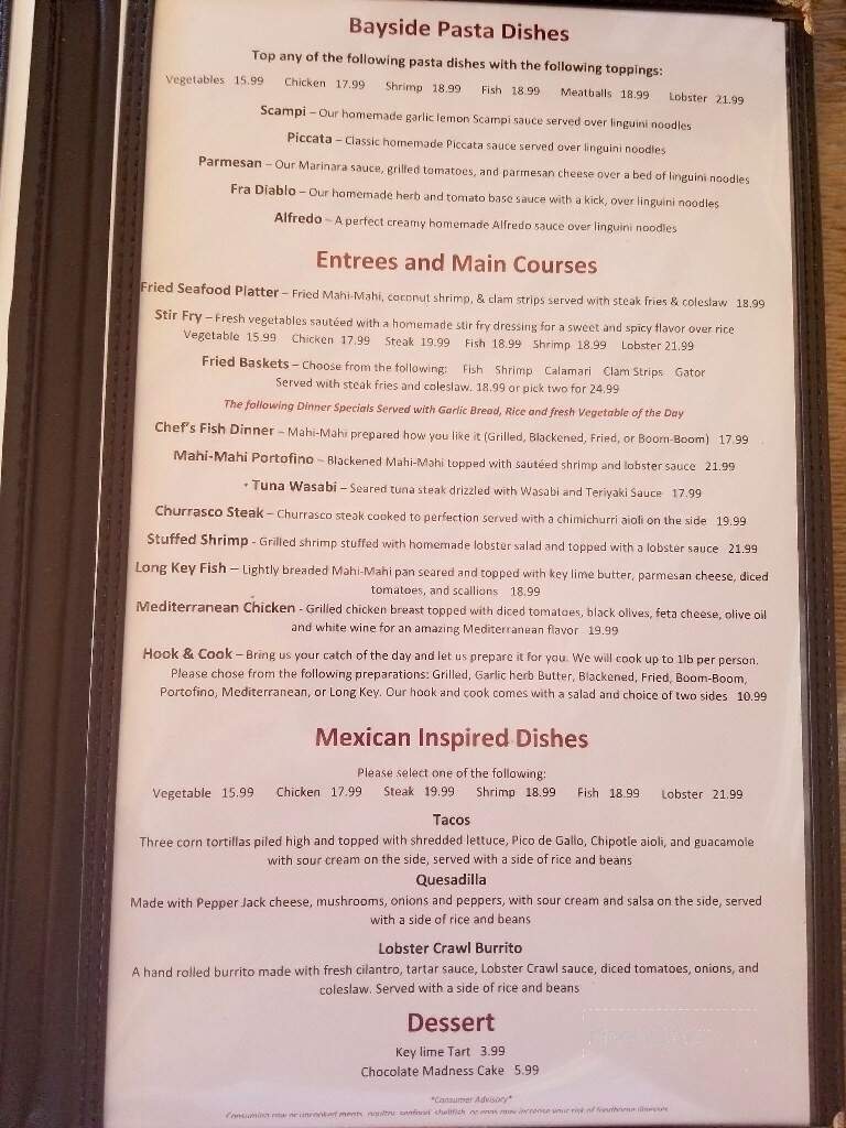 Lobster Crawl Bar & Grill - Layton, FL menu_pic