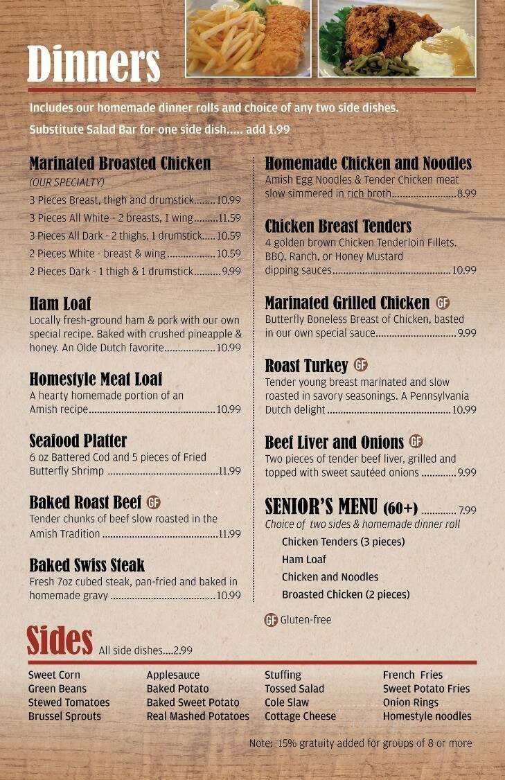 Olde Dutch Restaurant - Logan, OH menu_pic