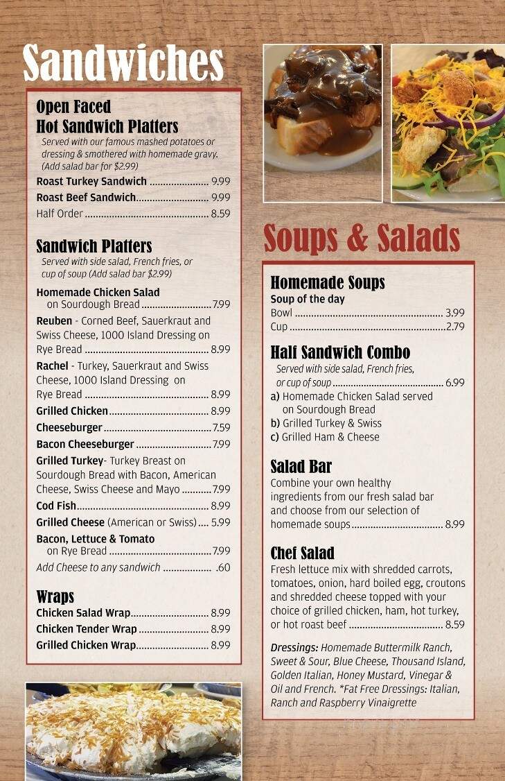Olde Dutch Restaurant - Logan, OH menu_pic