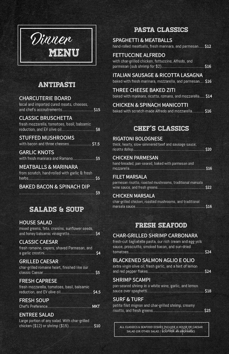 Moli Pazzo - White House, TN menu_pic