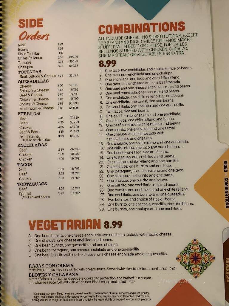 Dos Amigos - Lenoir, NC menu_pic