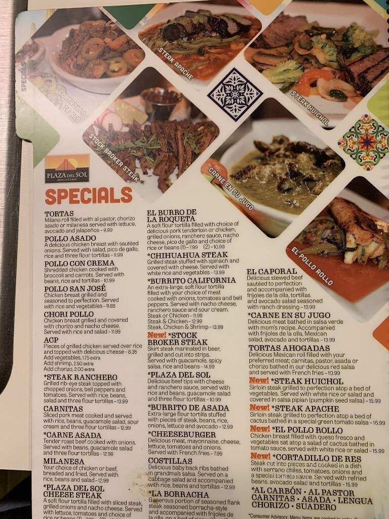 Dos Amigos - Lenoir, NC menu_pic
