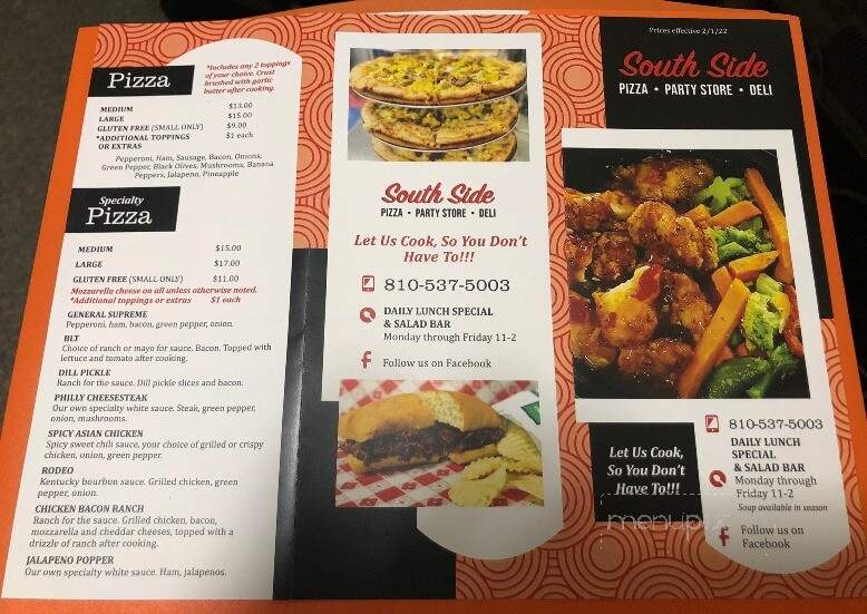 South-Side Party Store - Sandusky, MI menu_pic