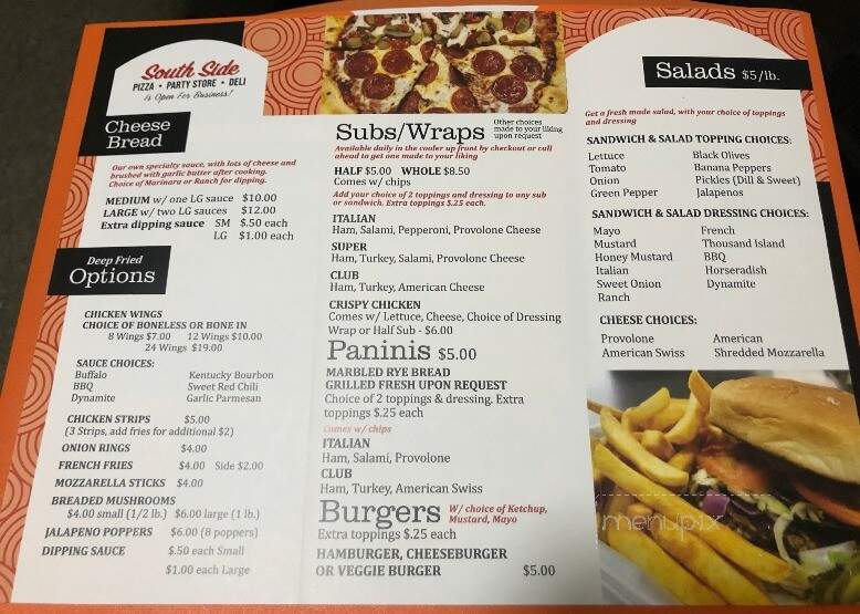 South-Side Party Store - Sandusky, MI menu_pic