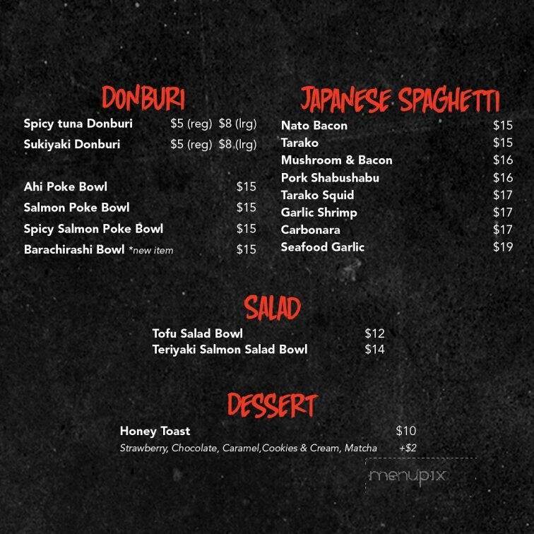 Shokudo Japanese Restaurant - Honolulu, HI menu_pic