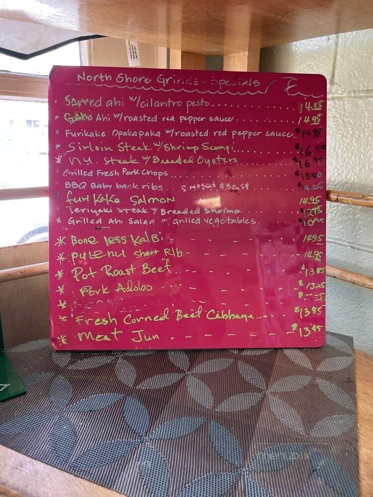 North Shore Grinds - Honolulu, HI menu_pic