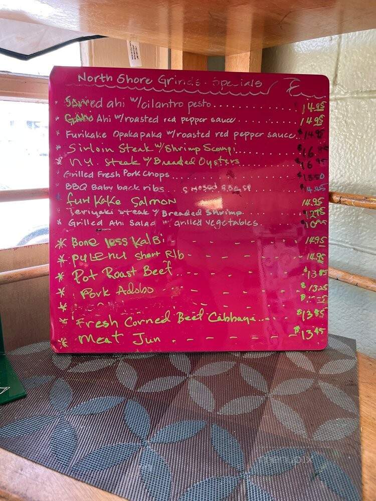 North Shore Grinds - Honolulu, HI menu_pic