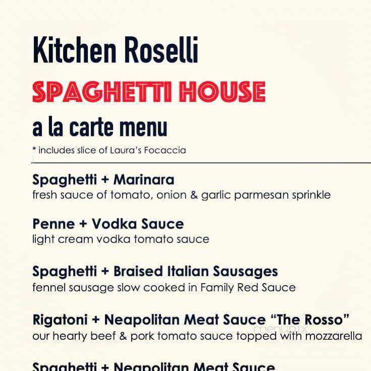Kitchen Roselli - East Bend, NC menu_pic