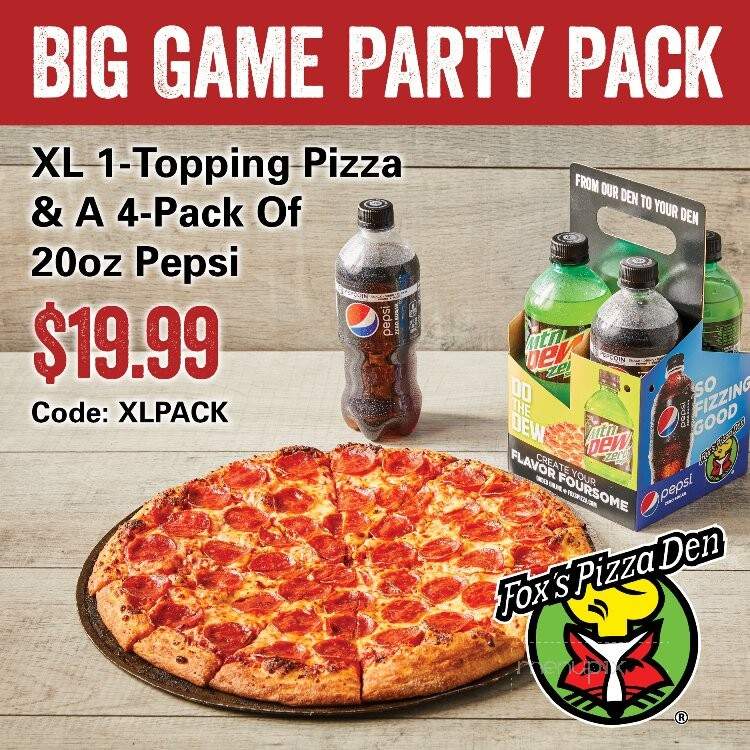 Fox's Pizza Den - Seneca, PA menu_pic