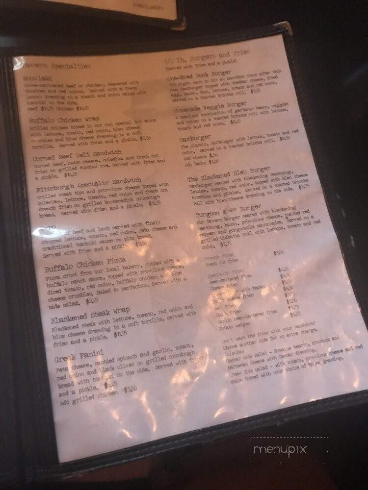 Knickerbocker Tavern - Altoona, PA menu_pic