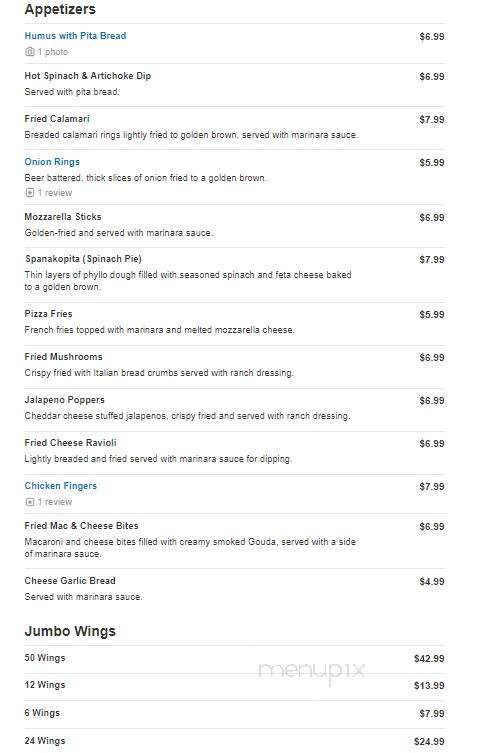 Mythos Restaurant - Taylors, SC menu_pic