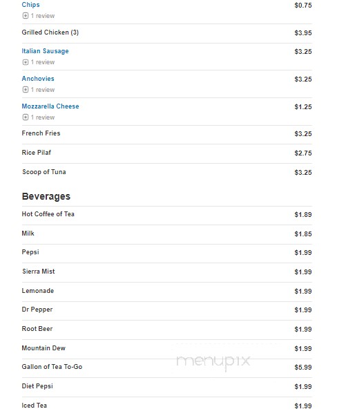 Mythos Restaurant - Taylors, SC menu_pic