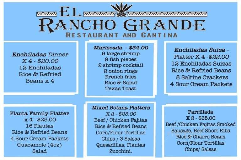 El Rancho Grande Restaurant - San Juan, TX menu_pic