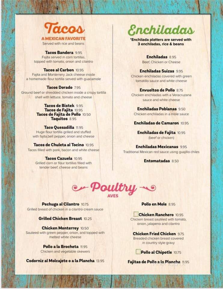 El Rancho Grande Restaurant - San Juan, TX menu_pic