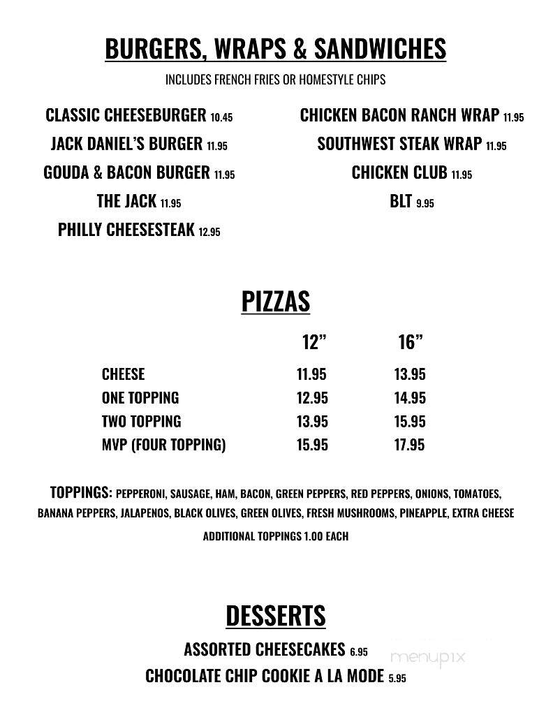 Timeout Sports Bar & Grill - Manitowoc, WI menu_pic
