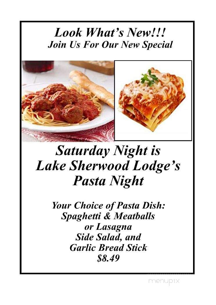 Lake Sherwood Lodge - Nekoosa, WI menu_pic