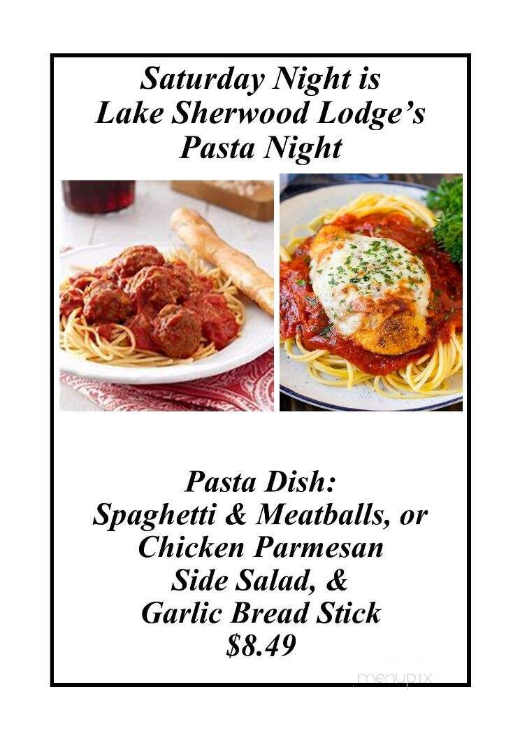 Lake Sherwood Lodge - Nekoosa, WI menu_pic