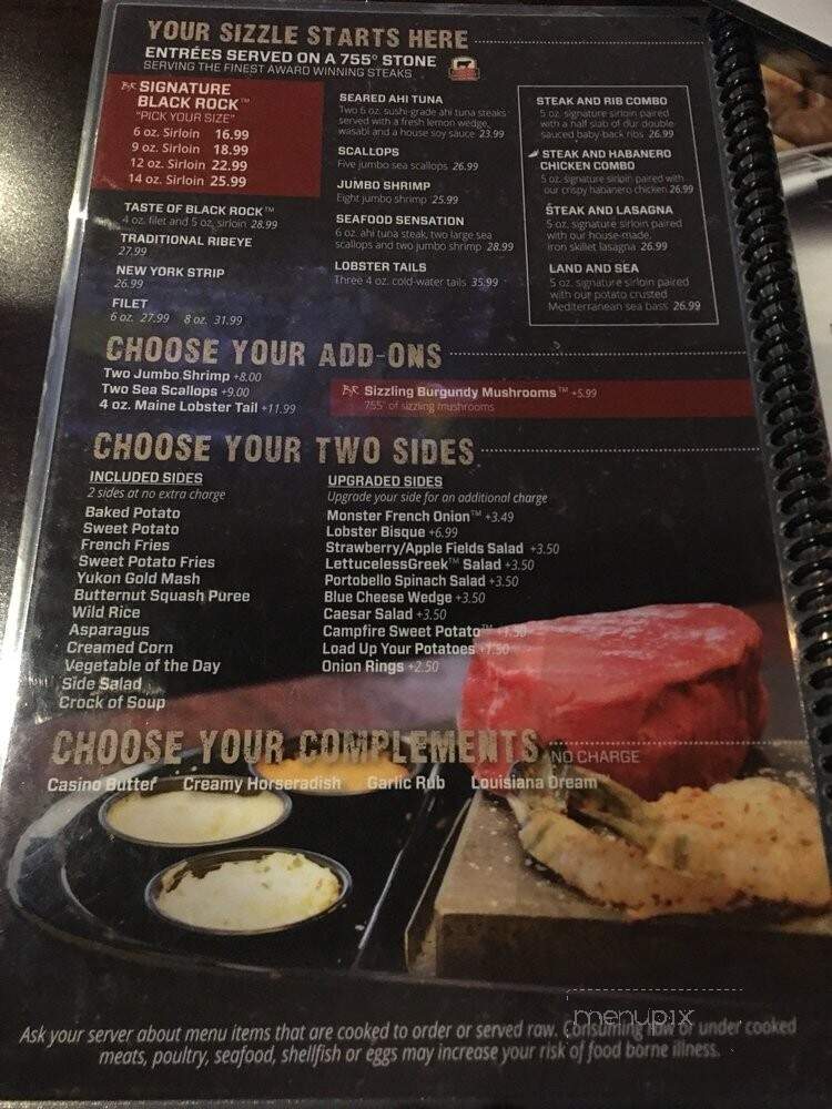 Black Rock Bar & Grill - Tampa, FL menu_pic