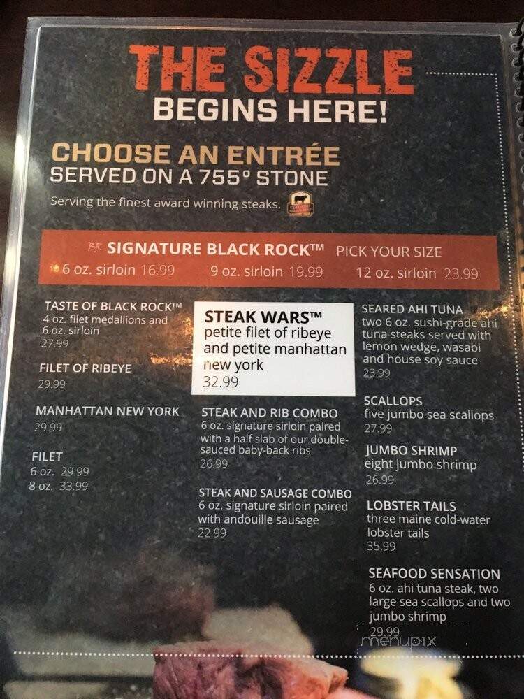 Black Rock Bar & Grill - Tampa, FL menu_pic