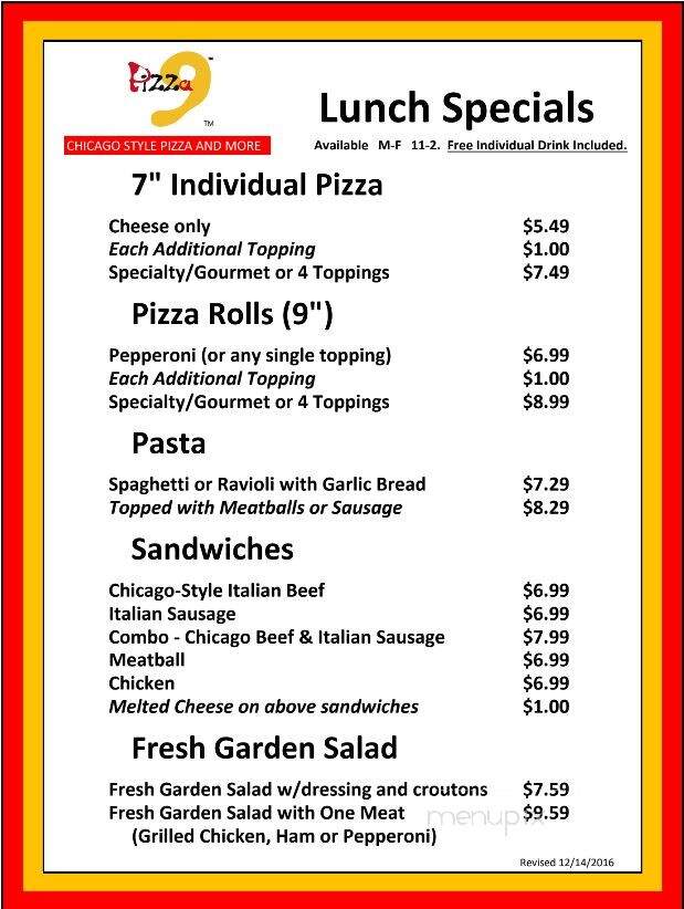Pizza 9 - Gallup, NM menu_pic