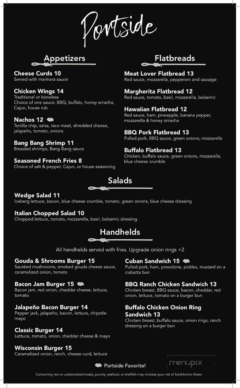Portside - Stillwater, MN menu_pic