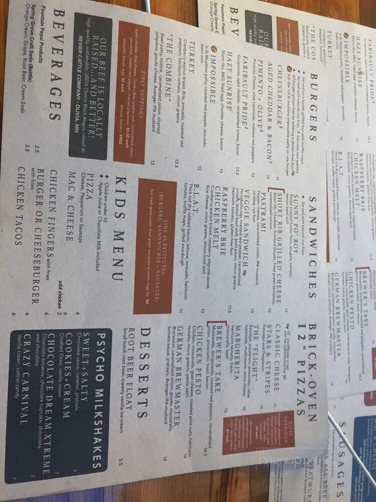 Invictus Brewing - Blaine, MN menu_pic