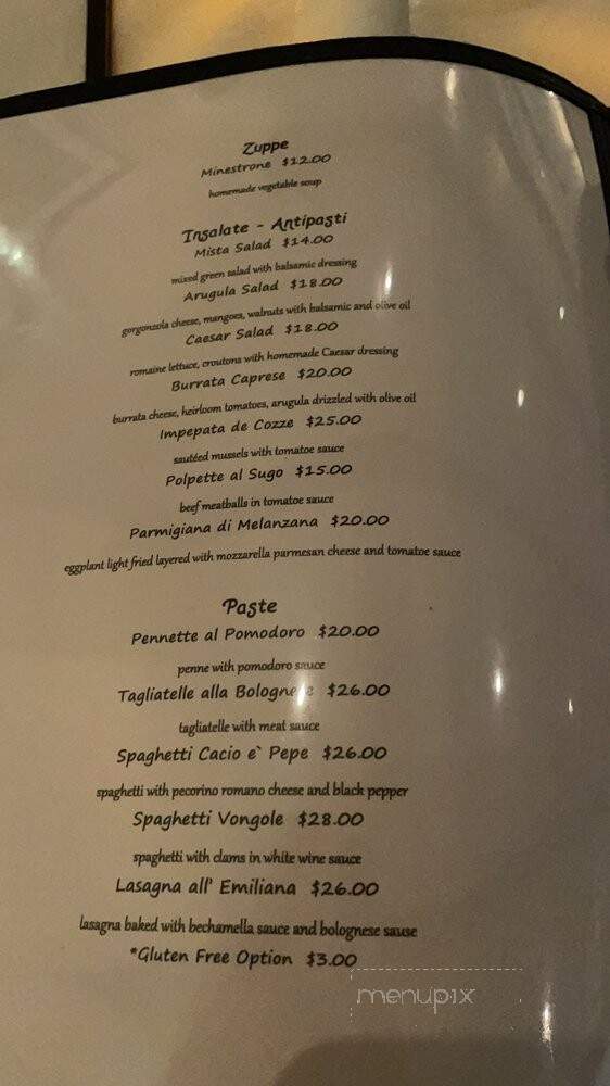 Noi Due Trattoria - Agoura Hills, CA menu_pic
