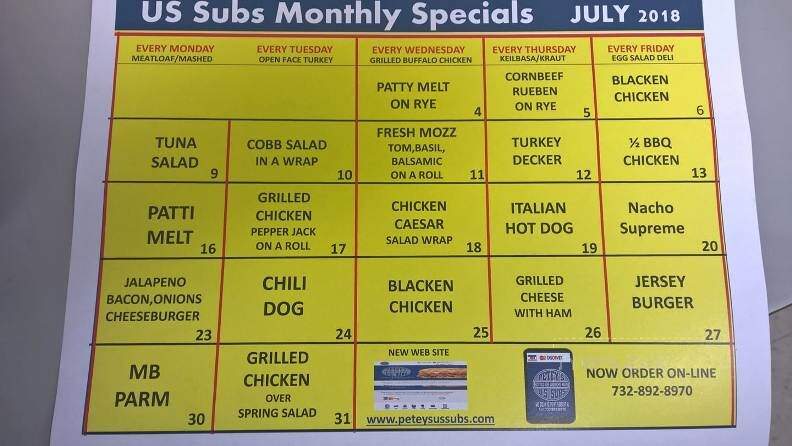 Petey's U.S. SUBS - Point Pleasant, NJ menu_pic