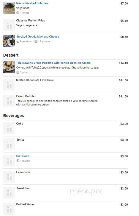 Table25 Fork + Wine - Douglasville, GA menu_pic