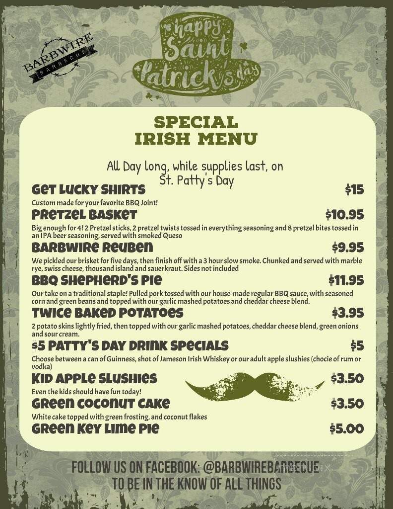 Barbwire Barbecue - Eudora, KS menu_pic